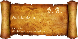 Vad Noémi névjegykártya